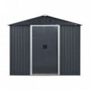 CASETA DE METAL PUERTAS CORREDERAS ANTRACITA AIRMEC 131x236x190 CM (3M2)