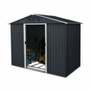 CASETA DE METAL PUERTAS CORREDERAS ANTRACITA AIRMEC 131x236x190 CM (3M2)