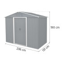 CASETA DE METAL PUERTAS CORREDERAS ANTRACITA AIRMEC 131x236x190 CM (3M2)