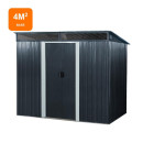 CASETA DE METAL PUERTAS CORREDERAS ANTRACITA AIRMEC 174x238x196 CM (4M2)