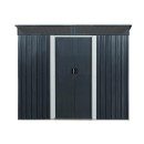 CASETA DE METAL PUERTAS CORREDERAS ANTRACITA AIRMEC 174x238x196 CM (4M2)