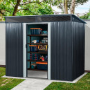 CASETA DE METAL PUERTAS CORREDERAS ANTRACITA AIRMEC 174x238x196 CM (4M2)