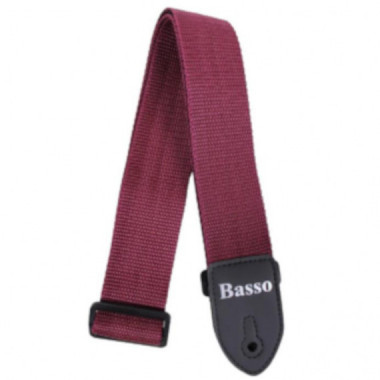 Correa Basso Guitarra y bajo 5 Cm Burdeos  ENRIQUE KELLER