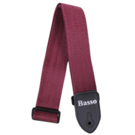 Correa Basso Guitarra y bajo 5 Cm Burdeos  ENRIQUE KELLER
