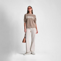 Sudadera de Cuello Redondo con Logo de Pointelle  DKNY