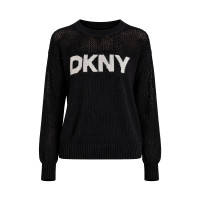 Sudadera de Cuello Redondo con Logo de Pointelle  DKNY