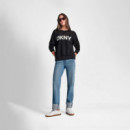 Sudadera De Cuello Redondo Con Logo De Pointelle