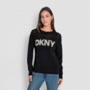 Sudadera De Cuello Redondo Con Logo De Pointelle