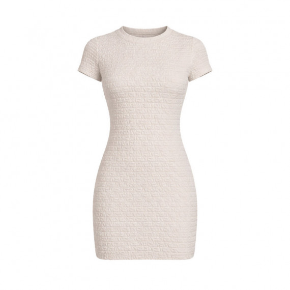 Vestido con Cuello Redondo Logo Jacquard  DKNY