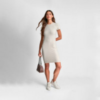 Vestido con Cuello Redondo Logo Jacquard  DKNY