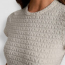 Vestido con Cuello Redondo Logo Jacquard  DKNY