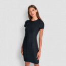 Vestido con Cuello Redondo Logo Jacquard  DKNY