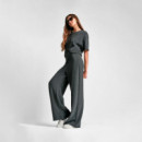 Pantalón De Tiro Alto Y Pierna Ancha