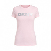 Camiseta de Cuello Redondo Exploded Logo  DKNY