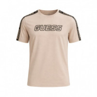 Camiseta Elástica con Logotipo Frontal  GUESS