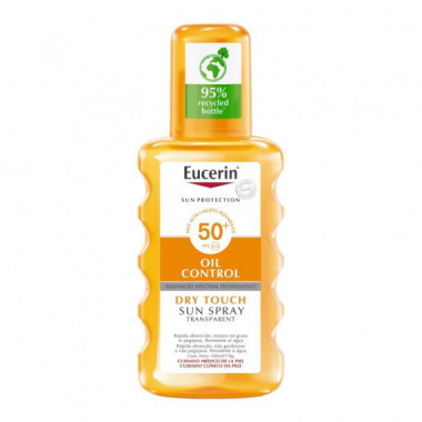 Eucerin Sun Spray 50+ Oil Control Dry Touch Transparente 1 Envase 200 Ml  BDF