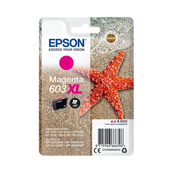 EPSON CARTUCHO TINTA T03A3 MAGENTA Nº 603XL
