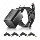 Cargador de Portátil NGS Bud Gan Usb-c 65W con 4 Conectores y Cable de 1.5M Negro para Acer
