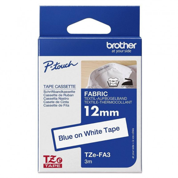 Cinta Textil BROTHER TZEFA3 12MM para Rotuladoras P-touch