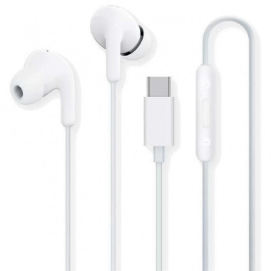 Auriculares con Micr&oacute;fono Xiaomi Mi Dual Driver Earphones USB-C Blanco