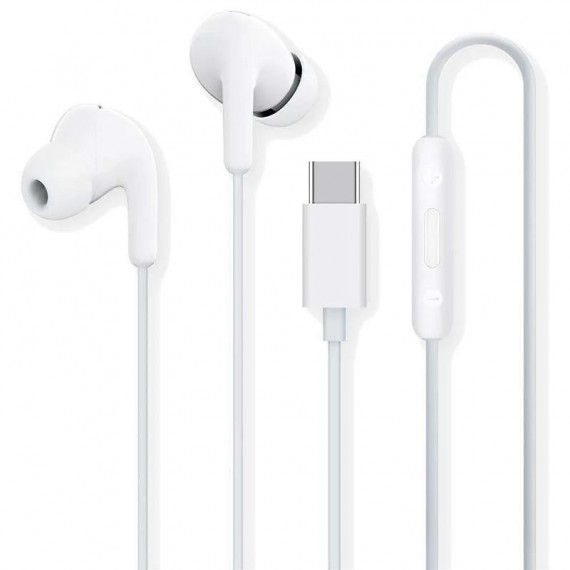 Auriculares con Micrófono Xiaomi Mi Dual Driver Earphones USB-C Blanco