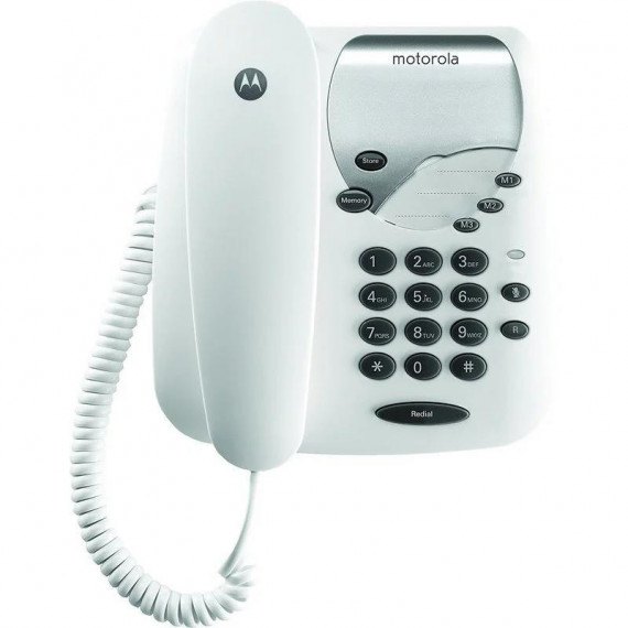 Teléfono Fijo MOTOROLA CT1 Analógico Blanco con Teclas Directas