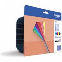 Pack Tinta BROTHER LC223VALBP Original 4 Colores - 550 Páginas - Compatible Dcp/mfc Series