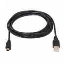 Cable USB 2.0 AISENS A101-0026 a Macho a Mini USB B Macho 3 Metros Negro