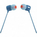 Auriculares JBL Tune 110 Intraurales con Micrófono y Cable Azul