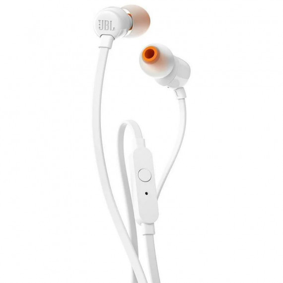 Auriculares JBL Tune 110 In-ear con Micrófono y Conexión Auxiliar, Blanco