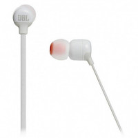 Auriculares JBL Tune 110 In-ear con Micrófono y Conexión Auxiliar, Blanco