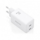 Cargador de Pared AISENS Gan 65W 2XUSB-C Blanco (ASCH-65W2P078-W)