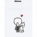 KARL LAGERFELD - ikon valentine t-shirt - 100 - B1W17038/100