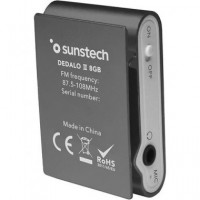 SUNSTECH Reproductor MP3 Dedalo Iii Gris 8GB, Radio Fm, Auriculares Incluidos