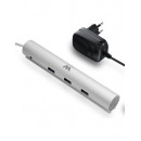 WOXTER Hub 7 Puertos USB 3.0 Aluminio con Alimentador