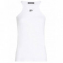 KARL LAGERFELD - autograph logo tank top - 101 - B2W17003/101