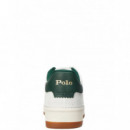 POLO RALPH LAUREN - BEDFORD PP-SNEAKERS-LOW TOP LACE - DECKWASH WHITE FOREST - 809P07173003/DECKWASH WHITE FOREST