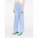 KARL LAGERFELD - autograph striped poplin pants - 1ik - B2W10029/1ik