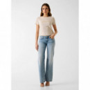 SS CN 3D GUESS SCRIPT TEE WARM SLATE