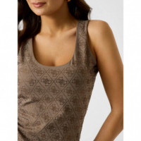 Sl 4G Allover Tank Top Walnut Shell  GUESS