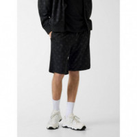 Ovidio Shorts 4G Peony Black  GUESS