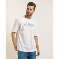 Gustave Cn Ss T-shirt Pure White  GUESS