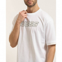 Gustave Cn Ss T-shirt Pure White  GUESS
