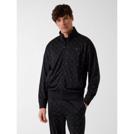 Ovidio Full Zip Sweatshirt 4G Peony Blac  GUESS