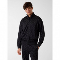 Ovidio Full Zip Sweatshirt 4G Peony Blac  GUESS