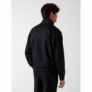 Ovidio Full Zip Sweatshirt 4G Peony Blac  GUESS