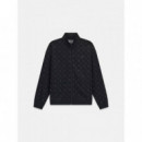 Ovidio Full Zip Sweatshirt 4G Peony Blac  GUESS