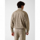 Ovidio Full Zip Sweatshirt 4G Peony Impa  GUESS