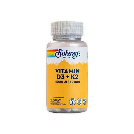 Vitamina D3 K2 60 Capsulas SOLARAY