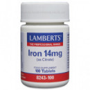 Citrato de Hierro 100 Tabletas 14MG LAMBERTS